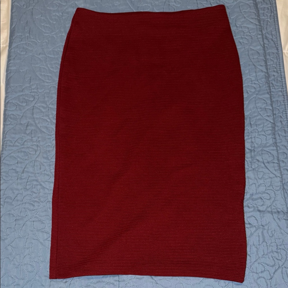 H&M Burgundy Pencil Skirt